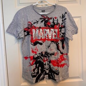 Marvel Heroes Gray and Red T-Shirt